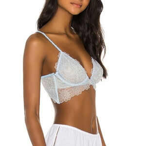 Free People Lucia lace underwire bra Blue Hydrangea Pastel NWT Size 34D New